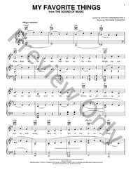 My Favorite Things piano sheet music cover